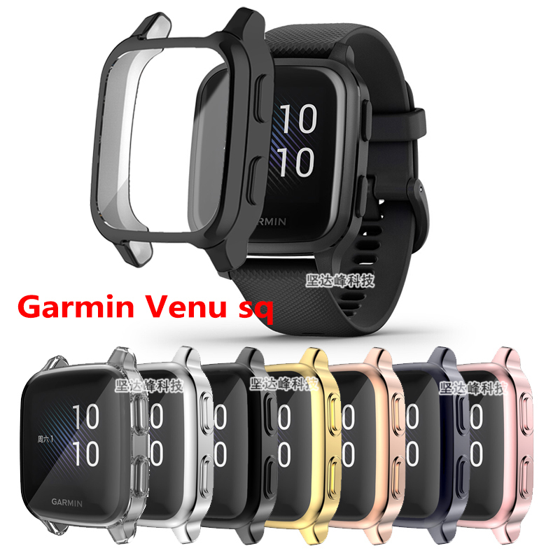 Suitable for Garmin Venu Sq 2 Watch Case, Sq Protective Case, Electroplated Case, Screen Cover, Anti-Fall Case