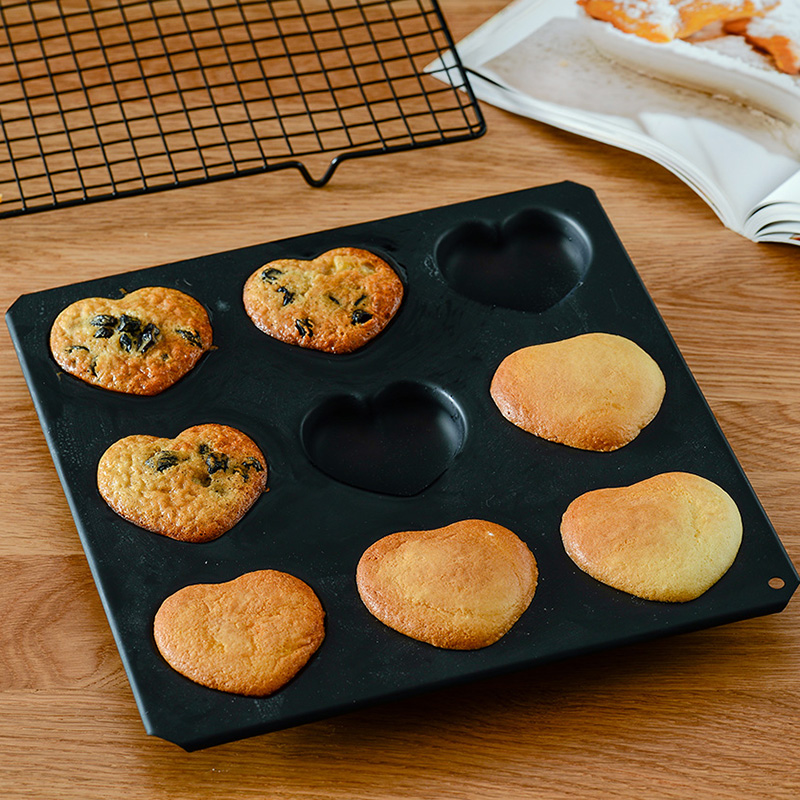 日本进口cakeland 玛芬蛋糕烤盘 烘焙模具工具9连6连心形柠檬圆形