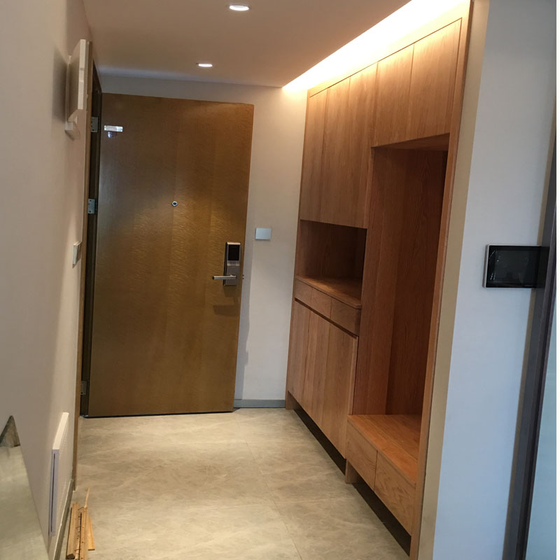 Brief Modern Full House Custom Red Oak Full Wood Log Furniture Factory Direct Tatami Combined Wardrobe Ramen