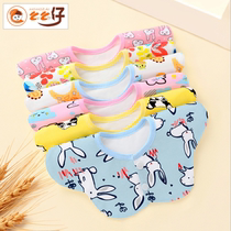 Clear cabin baby saliva towel 360 degrees of rotation pure cotton waterproof scarf spring and summer thin section full cotton baby small round mouth