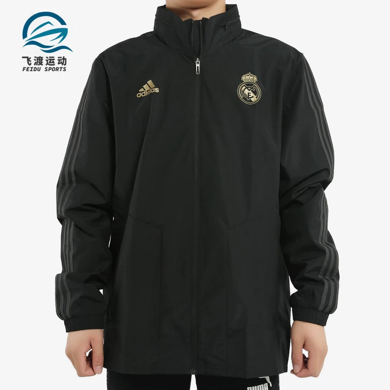 Adidas/Официальная REAL AW JKT повседневная куртка Real Madrid тканая DX7855