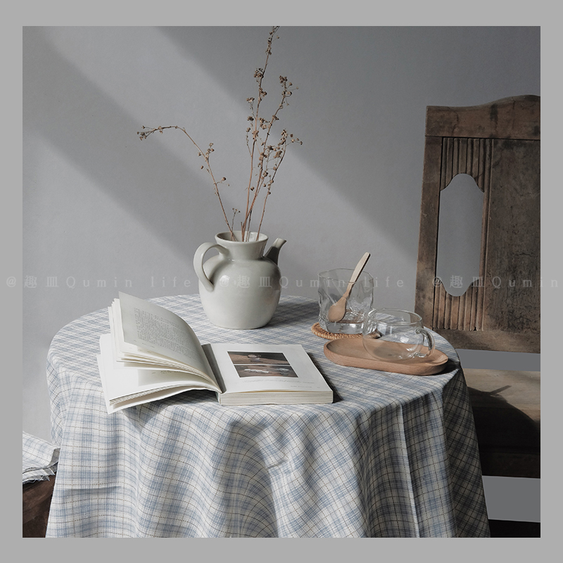 Tablecloth cotton linen simple ins style home net red fabric rectangular tablecloth tablecloth dormitory student table mat