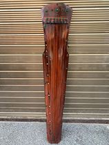 Antique Antique Miscellaneous woodware Vintage Mahogany inlaid Gemstone Seven-string Guqin Old object collection available