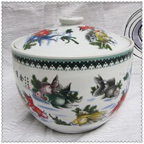 Value recommended Jingdezhen ceramic antique pastel year fish wine jar rice tank storage tank ornaments special price