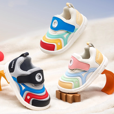 巴布豆透气软底学步鞋