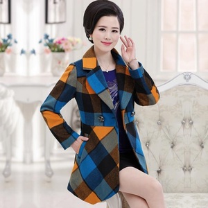 妈妈装秋冬时尚毛呢外套