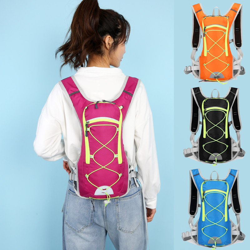 Outdoor Cross-country Running Backpack Ultra Light Belt Double Shoulder Bag Men Marathon Water Bag Sport Breathable Riding Mountaineering Bag 