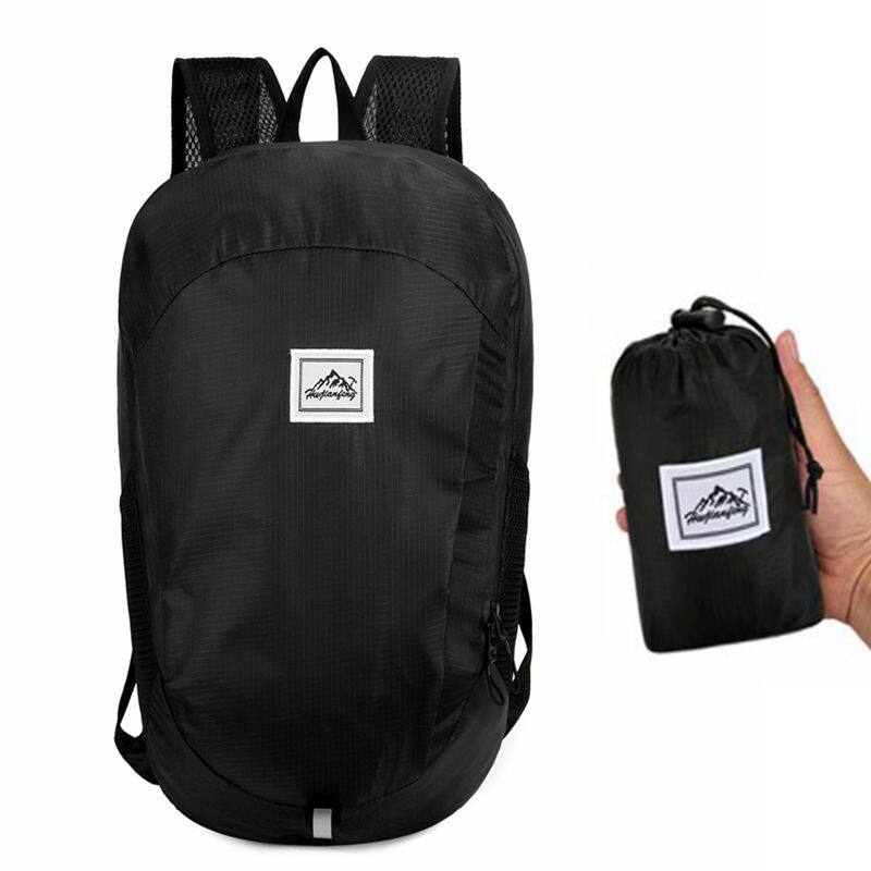 Double Shoulder Bag Foldable Backpack Men Super Light Portable Outdoor Waterproof Travel Climbing Bag Women Hiking Casual Skin Bag-Taobao