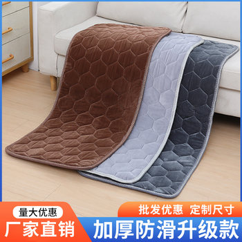 Thickened sofa cushion in winter, anti-slip plush four-season cushion solid wood office chair car fabric sofa bay window cushion