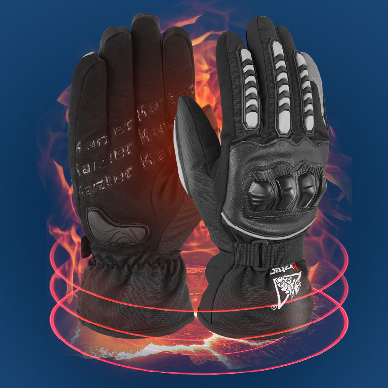 Four seasons motorcycle gloves Racing waterproof cold velvet drop-proof knight motorcycle windproof warm gloves all refer to the four seasons