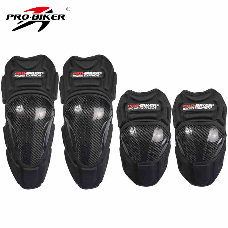 Four seasons carbon fiber motorcycle protector Racing off-road vehicle knee protector Elbow protector Fall-proof knight leg protector four-piece set