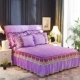 Phương pháp Levin dày ấm áp len cashmere giường váy mảnh duy nhất của trải giường tinh cộng với bông khăn trải giường flannel Fitted Coral - Váy Petti