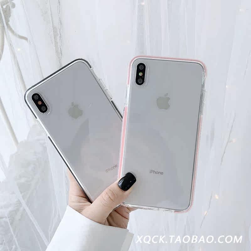 HD transparent soft shell 8plus apple x mobile phone protective case XS Max XR iPhoneX 7p 6 female iphone6s