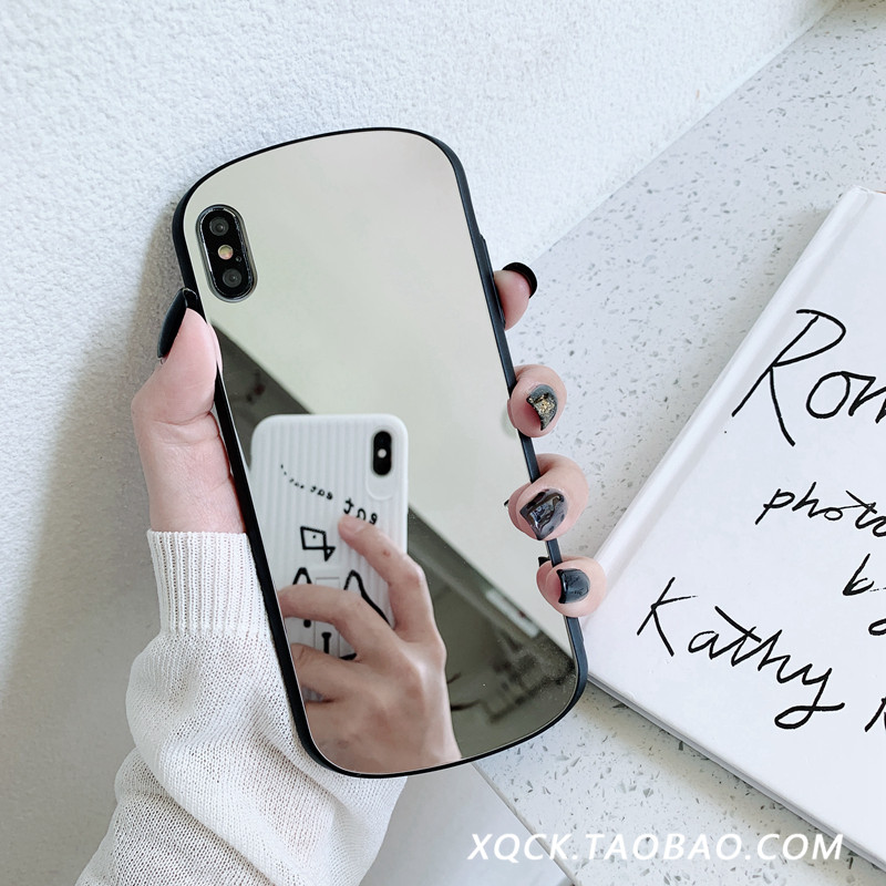 ins net red makeup mirror 8plus apple x mobile phone case XS Max XR iPhoneX 7 mirror 6s creative female