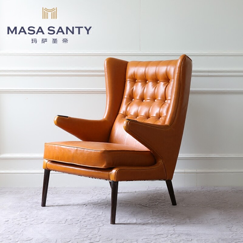 Minima Modern Nordic Orange Peel Single Sofa Designer sample room Living room Home Casual Chair Bookchair Customize