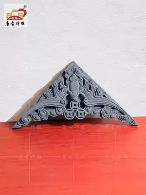 Tang ancient brick carving antique brick carving relief shadow Wall Wall pendant Chinese style Huizhou ancient Jianfu in front of the corner flower