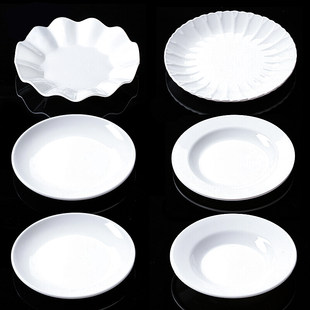 Бантаминовая посуда пластиковые блюда имитация фарфоровых блюд коммерческая тарелка горячая горшка кружевная тарелка быстрого питания фаст -фуд дисков буфет диски