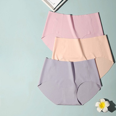 3条花仙子内裤女无痕冰丝款一片式