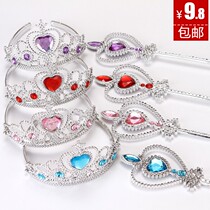 Ice Chic Edge Hair Accessories Suit Hair Stirrup Hair Ornaments Head Stirrup Princess Crown Jewel Crown Headwear Children Toy Magic Wand