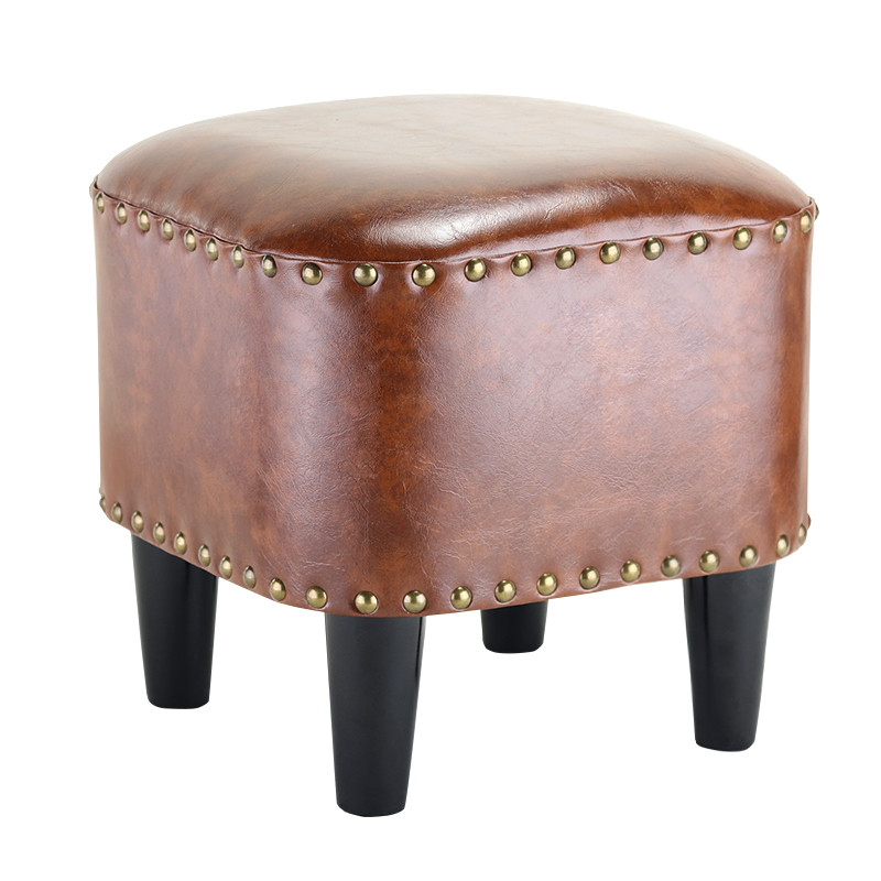 langduo low stool american sofa leather pier shoe stool household children's small stool