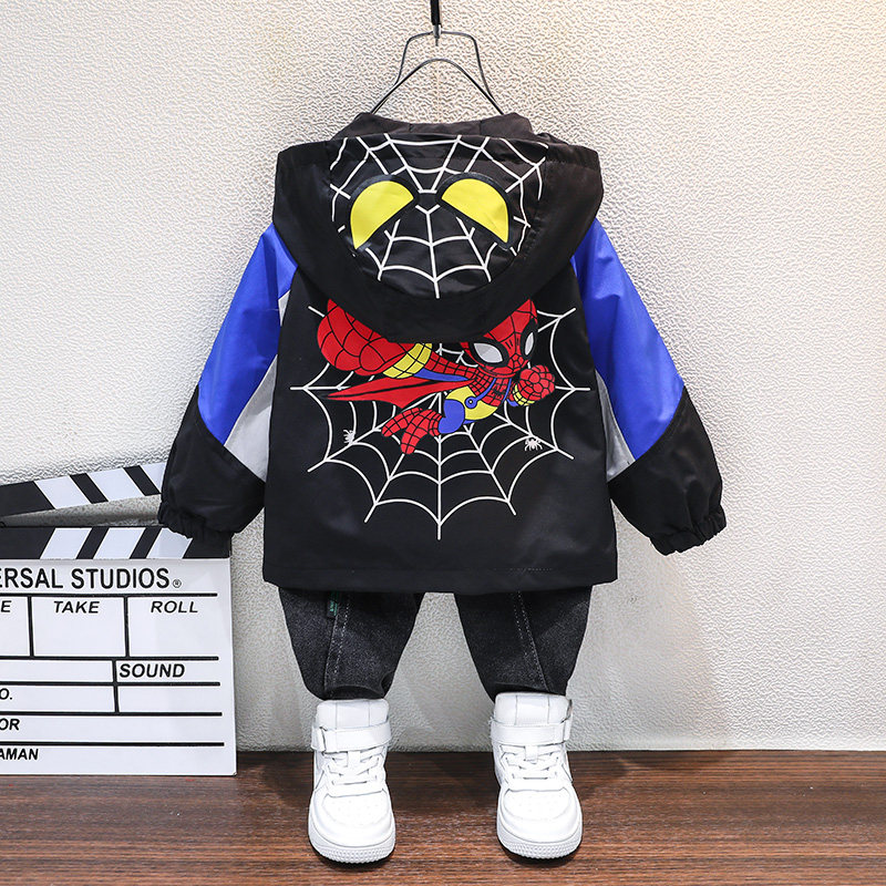 2022 new boy 2022 New boy Spring and autumn clothing Spiderman Lianhood Children's clothes for children's autumn clothes boys and children jacket spring
