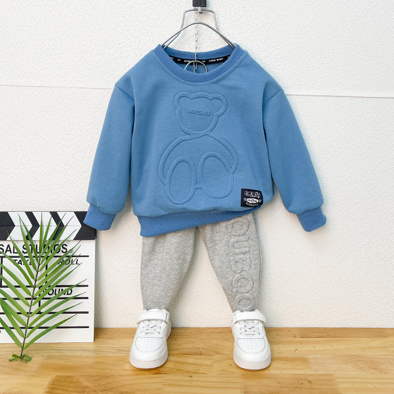Boys' trendy autumn suit 2022 new foreign style baby boy handsome children's men's sweater spring and autumn