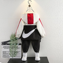 Boomer Boy Clothing Boy Suit 2022 New Spring Dress Baby Foreign Air Trendy Spring CUHK Children Sports Clothes