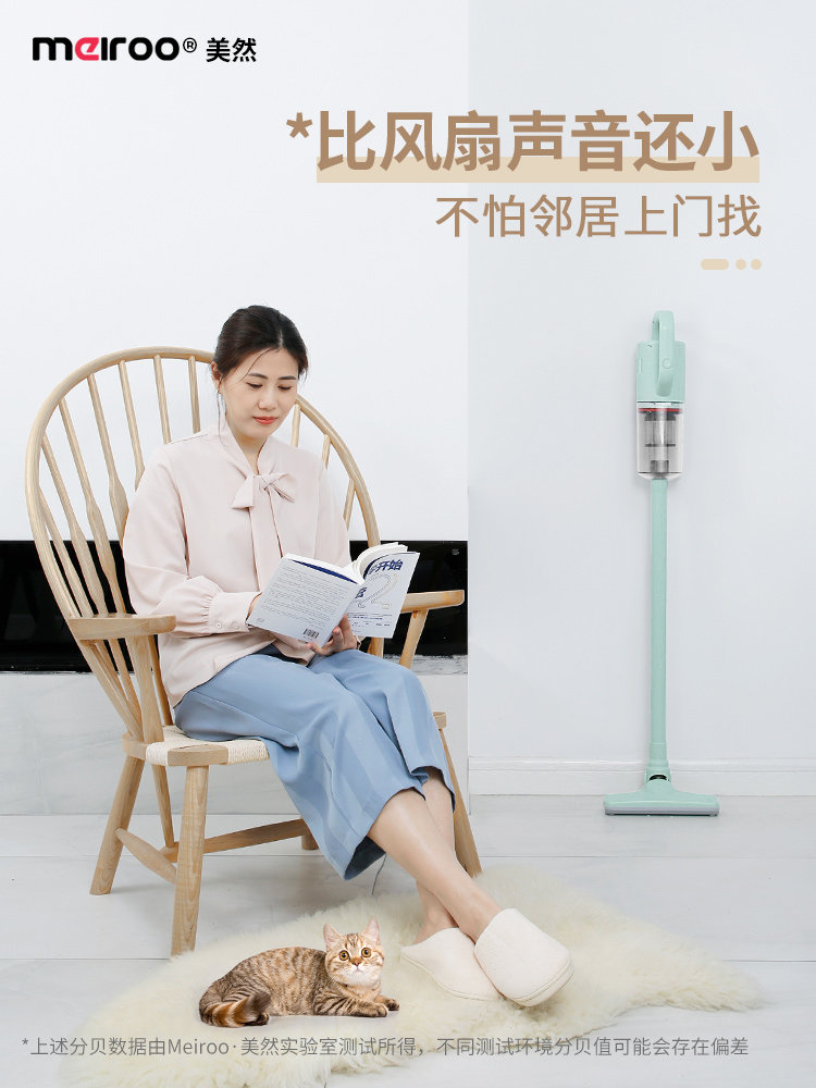 Wireless Vacuum Cleaner for Home Use, Powerful, Suitable for Indoor Bedrooms, Wooden Floors, Lightweight, Low Noise, for Cat and Dog Hair