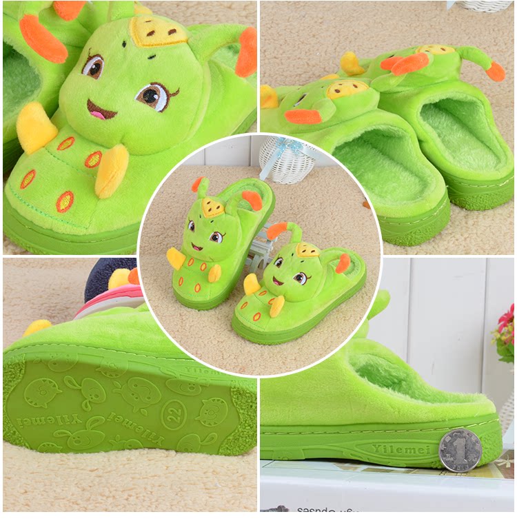 Pantoufles enfants en suède pour hiver - Ref 1003959 Image 7