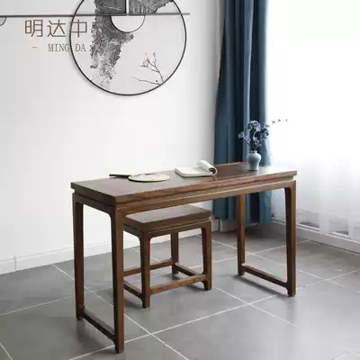 New Chinese Zen piano table Piano stool Antique old elm resonance piano table Guzheng frame Solid wood painting and calligraphy table Case supply table