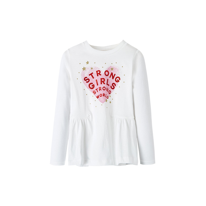 Carters 2020 Summer Trẻ em ăn mặc cô gái T-shirt dài tay áo T bé dưới Children Top 2H4571110.