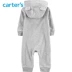 Carters mùa thu lông cừu mới jumpsuit trùm đầu romper ra quần áo nam kho báu quần áo trẻ em 118I770 Áo liền quần