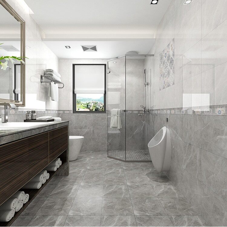 Light Grey Bathroom Wall Brick Kitchen brick 300X600 tile Tile Make-up Room Anti Slip Floor Brick Modern Light Lavish