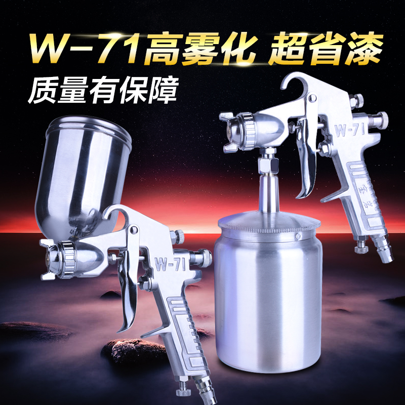 Japan Meiji Jung Chen W-71 Paint Spray Guns Up And Down Pot Furniture Auto Pneumatic High Atomization Spray Guns W-71