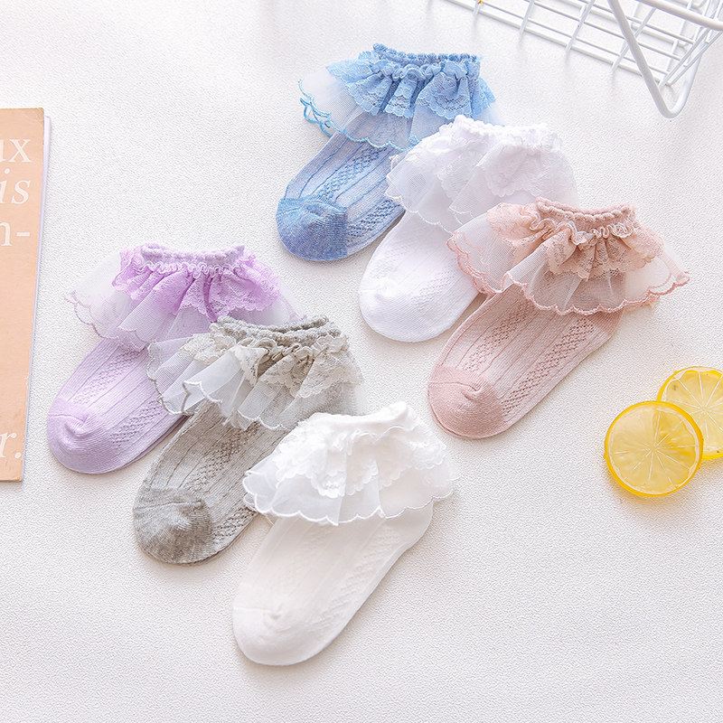 Spring Summer Women's Treasure Socks Children Lace Lace Socks Baby Socks Socks Socks Cotton Socks Mesh Latin Dance Socks Thin