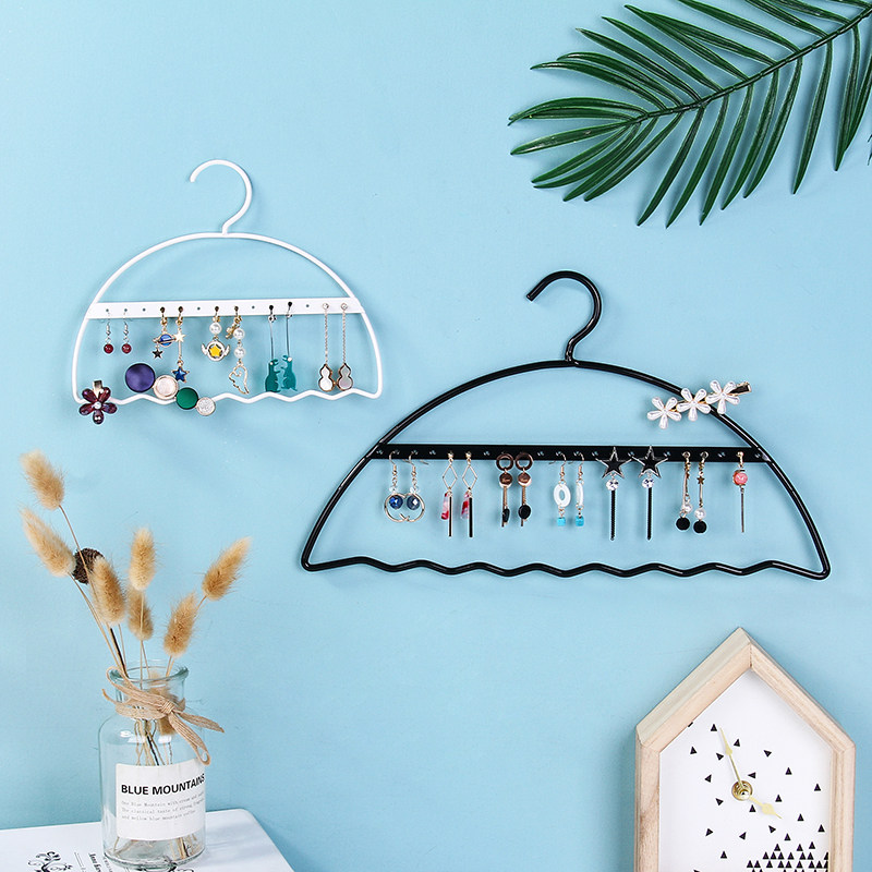 Creative Wrought iron earrings pendant rack jewelry rack Household portable earrings storage hanging wall small jewelry rack display rack