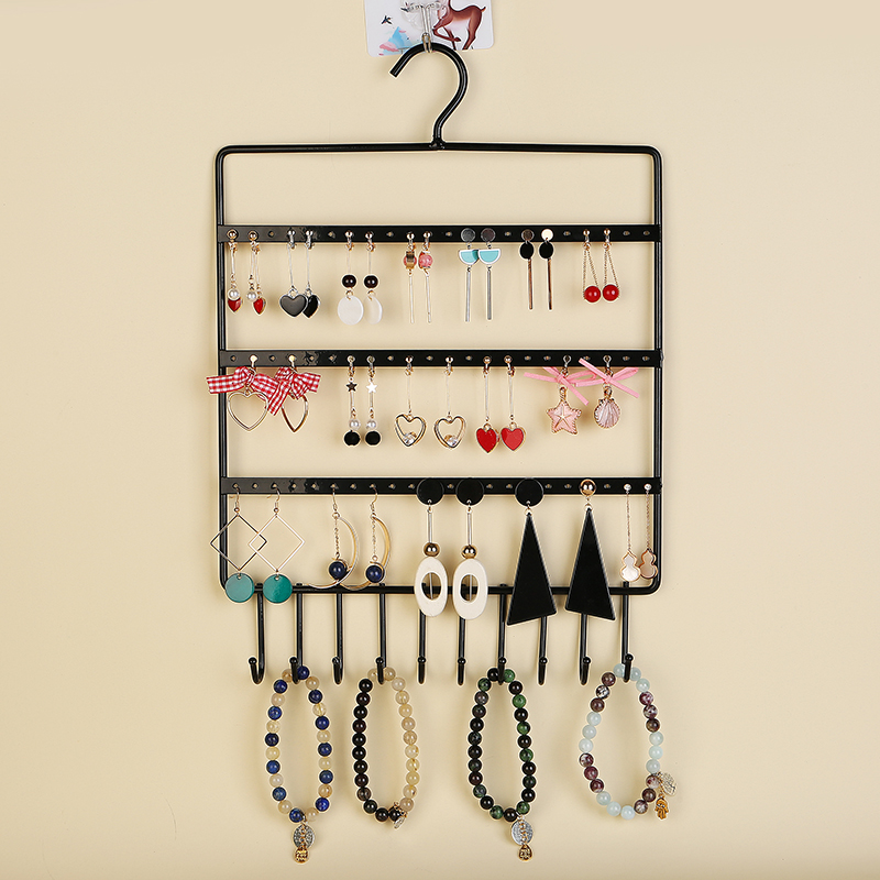 Ear hanging ring jewelry rack Creative jewelry rack Necklace ear needle jewelry storage box display rack Earrings storage for women