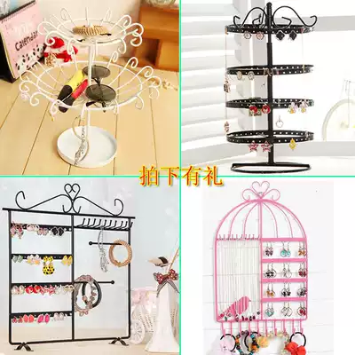 Iron creative jewelry rack jewelry storage display shelf ornaments hanging hair hoop hand necklace ear ring frame