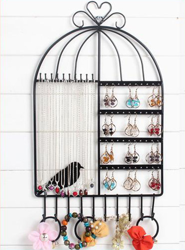 Iron Art Creative Hand Necklace Earrings Nail Shelf Wall-mounted wall Jewelry Containing box Ornament Show Rack Princess