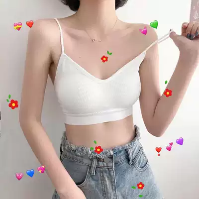 AY To films-emptied beauty back wrapped chest without rims bra strap vest gathered sports bra underwear