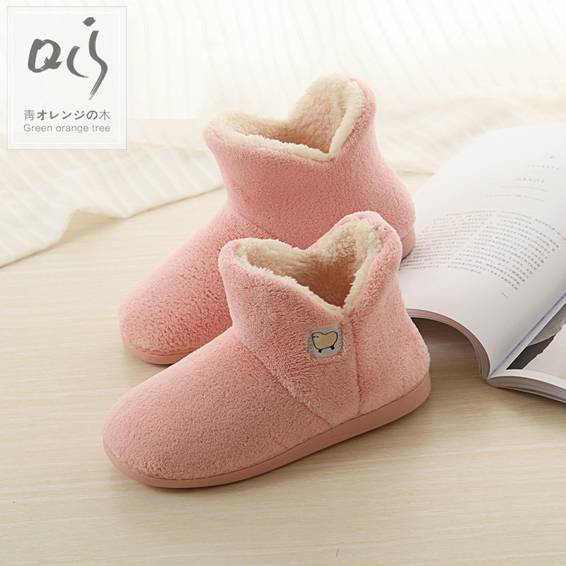 Moon shoes spring and autumn bag and thick soles after thick soles in winter thickening warmth indoor anti-slippery soft soles pregnant shoes