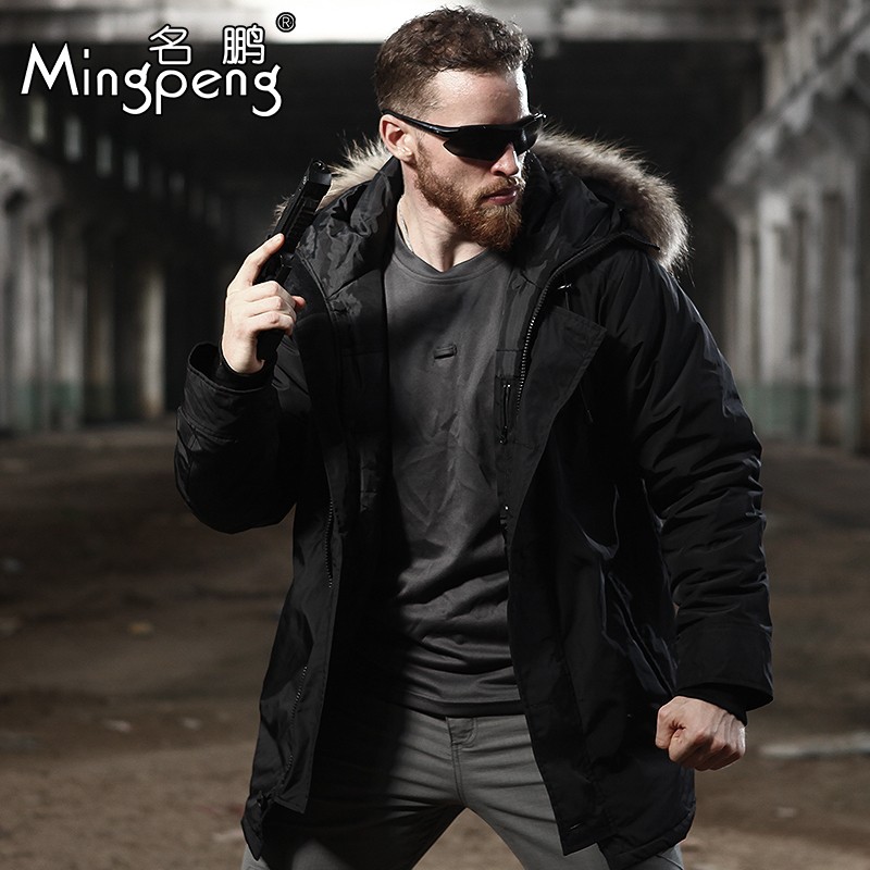 Famous Peng N3B Outdoor warm cotton clothes Winter Tactical cotton clothes in long style jacket Polar anti-cold suit cotton coat-Taobao