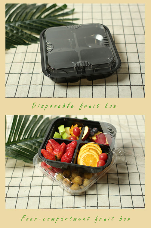 China GLD-E01（transparent） transparent square fruit cut salad