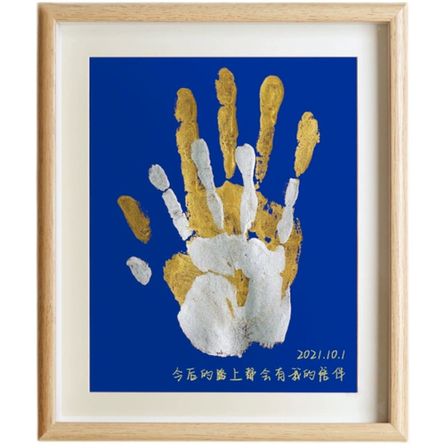 Отпечаток рук для влюбленных для друга, синяя фоторамка, памятная картина, «сделай сам», подарок на день рождения