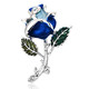 Xinguang Jewelry ຂອງແທ້ແບບເກົາຫຼີ brooch Full Diamond Crystal Blue Enchantress Brooch 3 ສີໃຫ້ເລືອກ