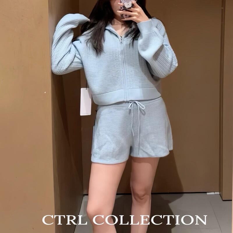 Ctrl~ 90% off Pieces * 24 Early Spring New Waffle Knit Jisoo Style Hooded Short Cardigan Jacket Set Ctrl~ 90% off Pieces * 24 Early Spring New Waffle Knit Jisoo Style Hooded Short Cardigan Jacket Set