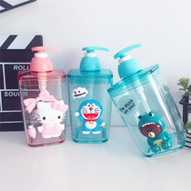 Cartoon household girl heart bathroom hand sanitizer pressing bottle Lotion sub-bottle Shampoo shower gel storage bottle