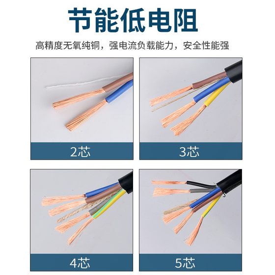 National standard pure copper core air-conditioning cable line internal and external machine connection line power cord 1p1.5/2 3 hp sheathed line