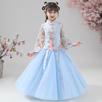 Girls Hanfu Summer Chinese Style Super Fairy Dress 2021 New Childrens Antiquities Dress Ancient Style Princess Tang Dress