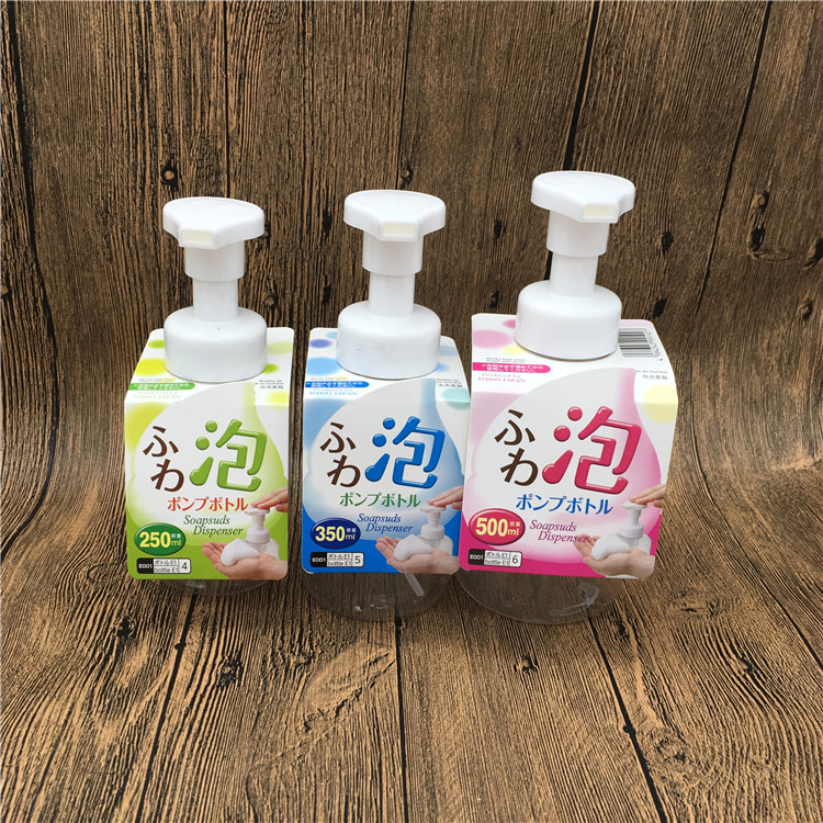 Japanese Grand Creation Daiso Foaming Bottle PET Press Mousse Bottle Wash Face Milk Shampoo body lotion Bath Lotion